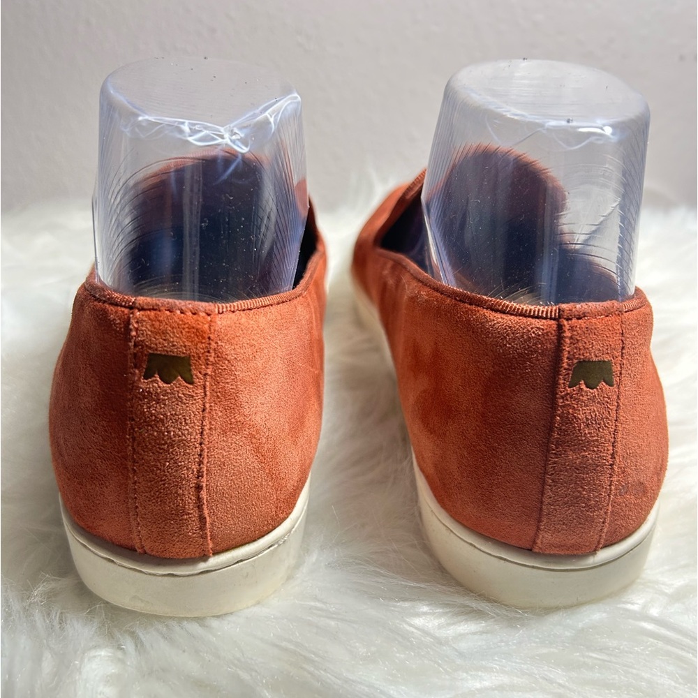 Birdies The Swift Slip-On Sneaker Suede Leather Flats Nutmeg Orange Size - Picture 6 of 9